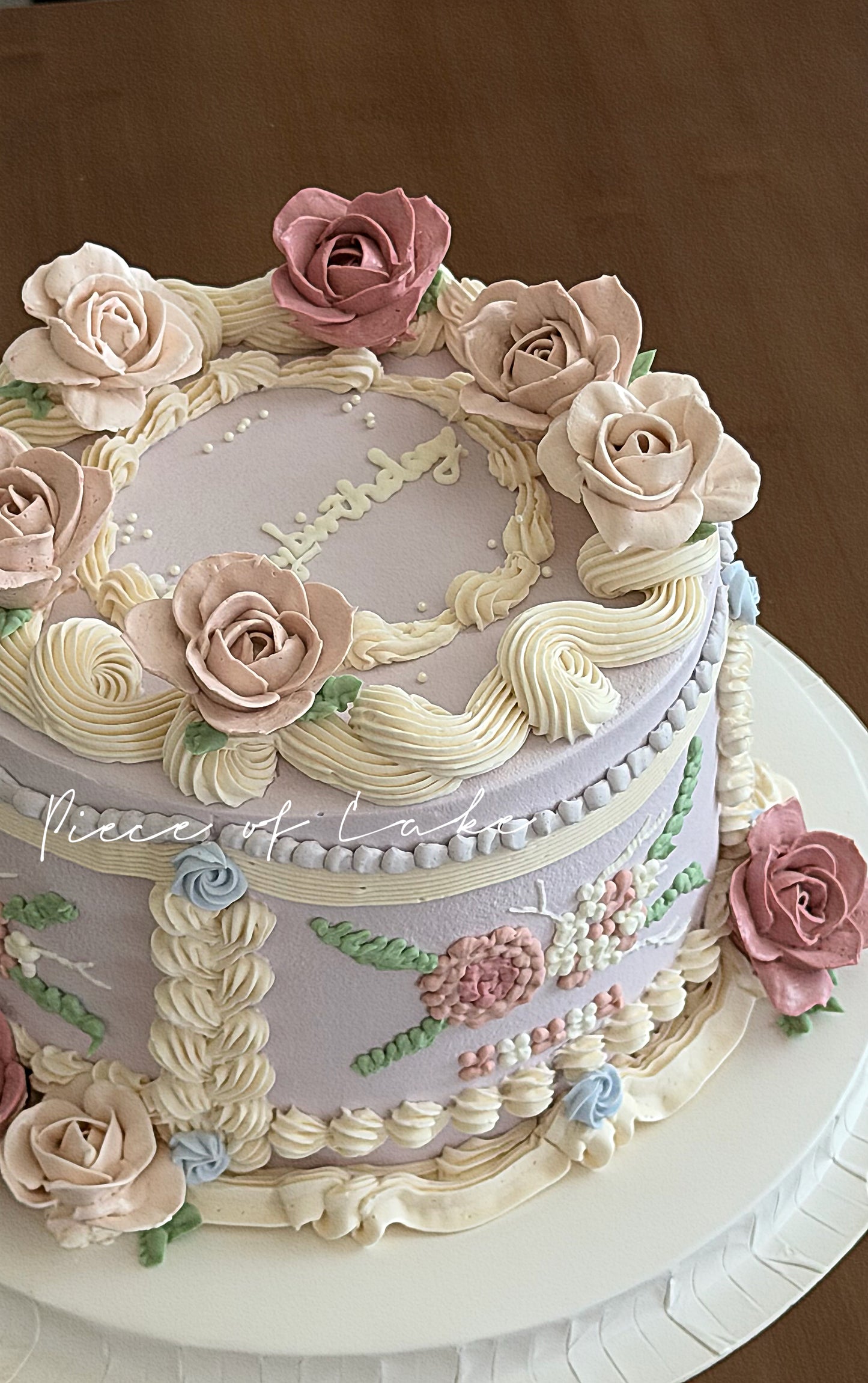 复古玫瑰裱花蛋糕